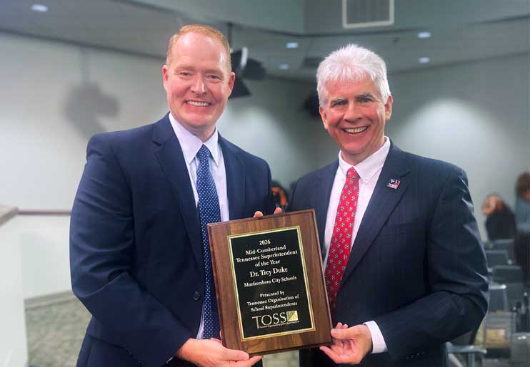 Dr. Trey Duke Named Mid-Cumberland Superintendent of the Year