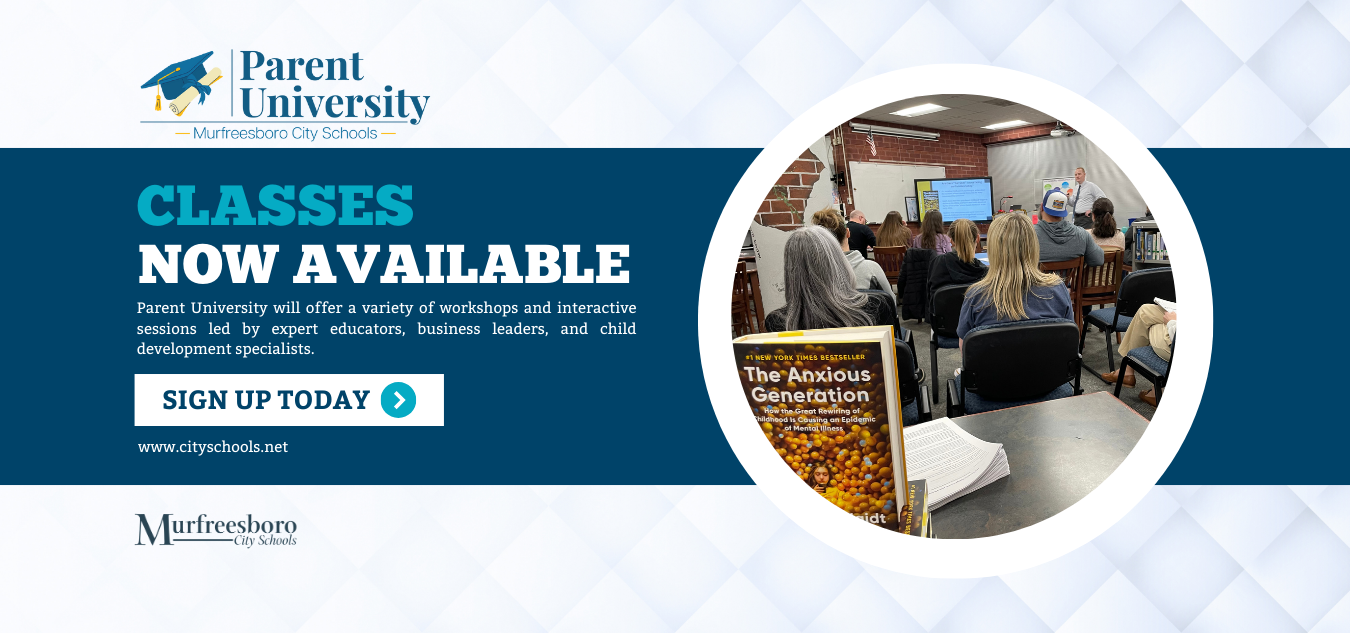 Parent University Classes Now Available